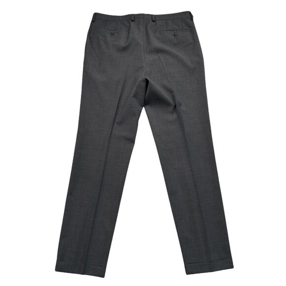 Ralph Lauren Mens Gray Dress Pants 34x32 Wool Blend Stretch Pleated Trousers - Picture 7 of 10